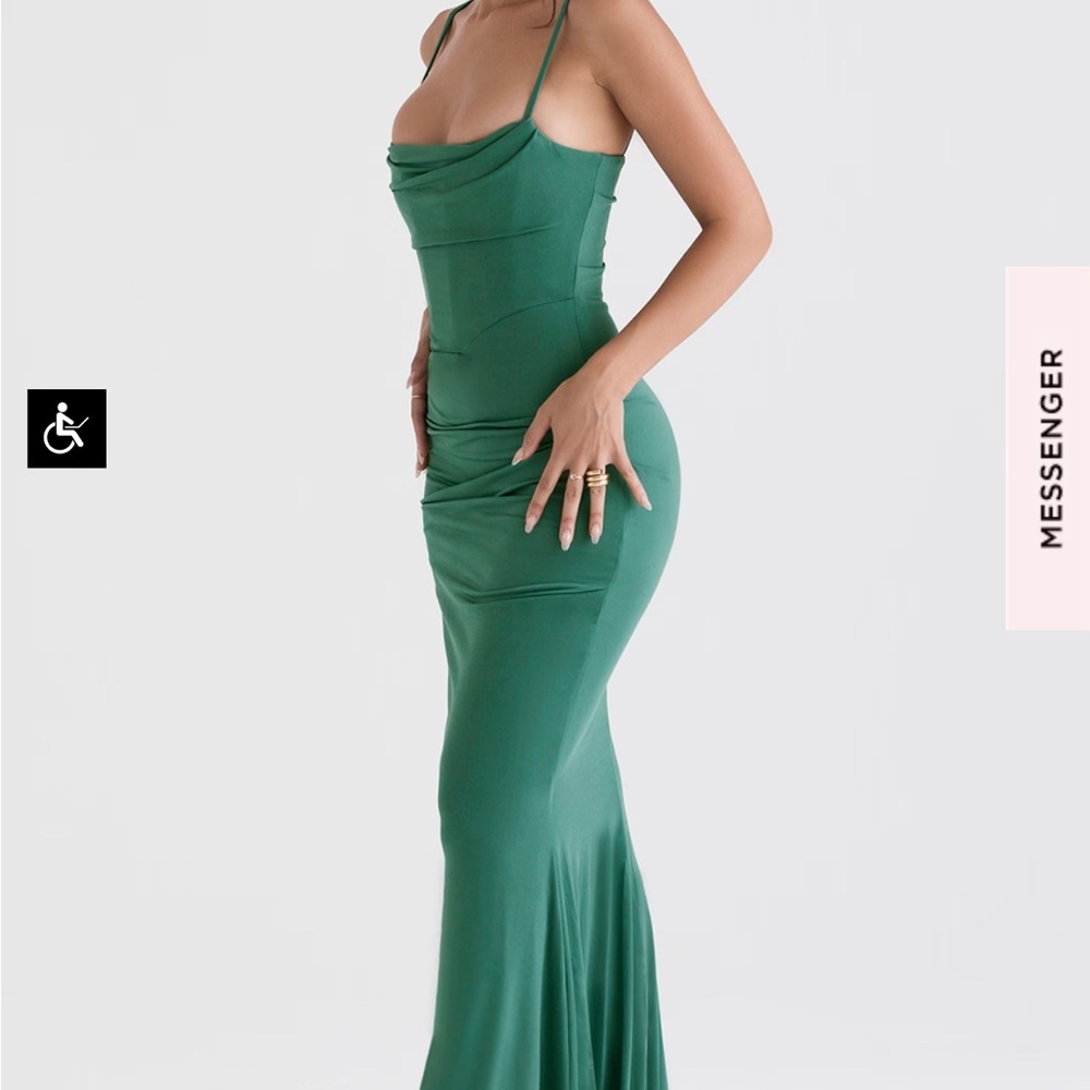 Elegant Green Evening Dress